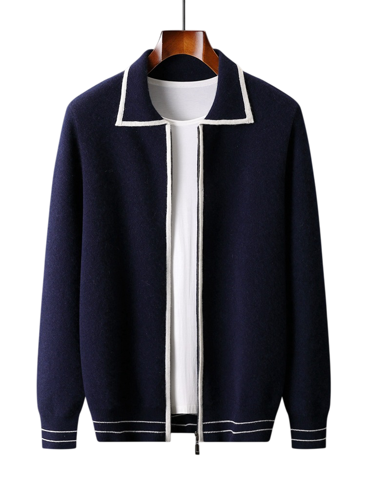 Heritage Contrast Wool Zip