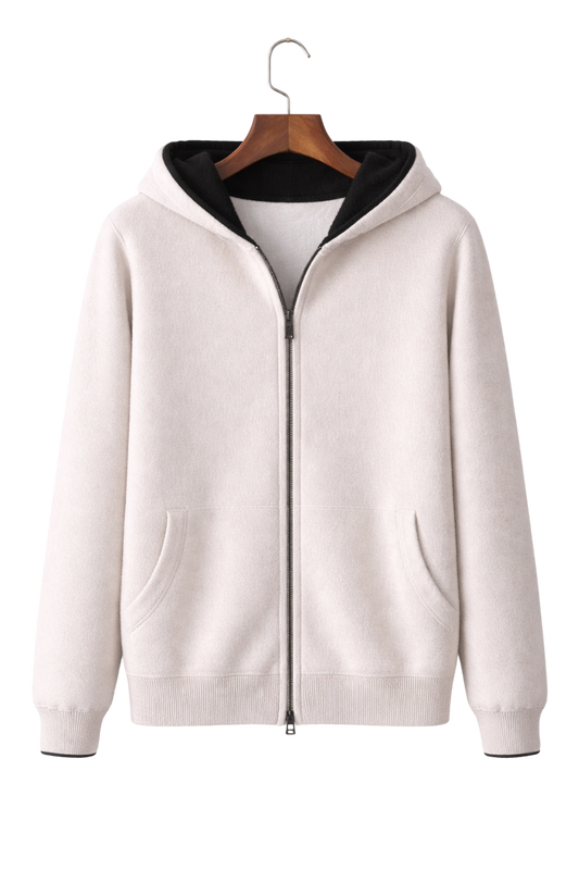 Valerio Maison Wool Reversible Zip Hoodie