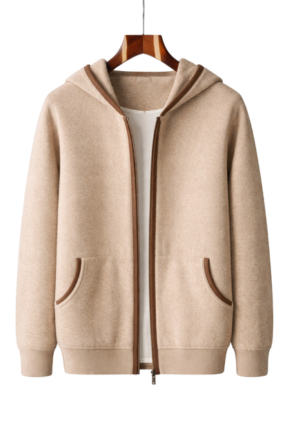 Maison Cashmere Hooded Zip Jacket