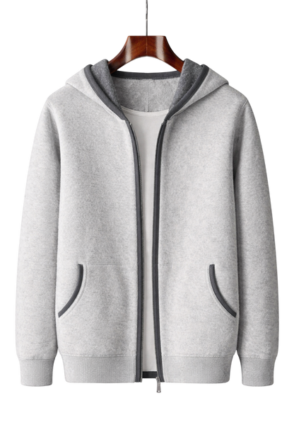 Maison Cashmere Hooded Zip Jacket
