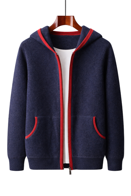 Maison Cashmere Hooded Zip Jacket