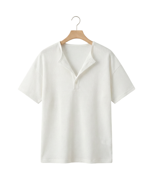 Maison Ivory Cotton Open-Collar