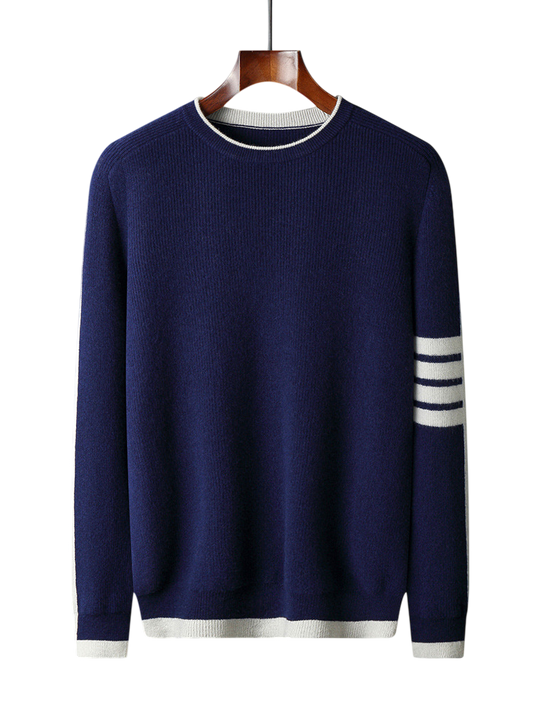 Contrast-Trim wool Crewneck