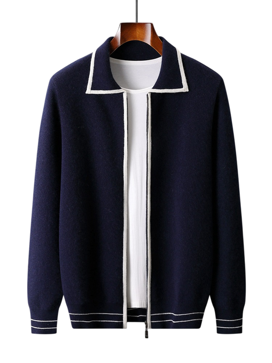 Heritage Contrast Wool Zip