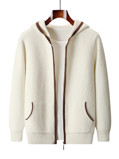 Maison Cashmere Hooded Zip Jacket