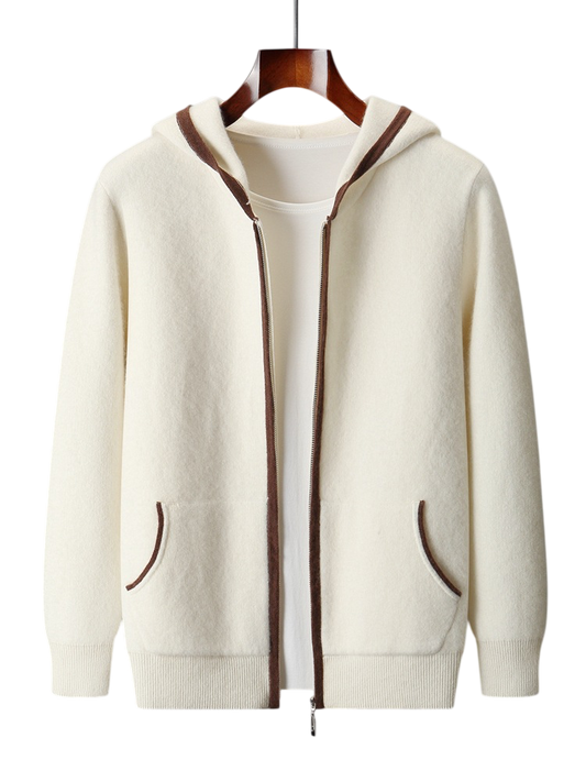 Maison Cashmere Hooded Zip Jacket