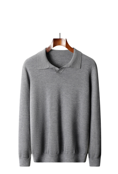 Pure Maison Worsted Cashmere Long Sleeve Polo
